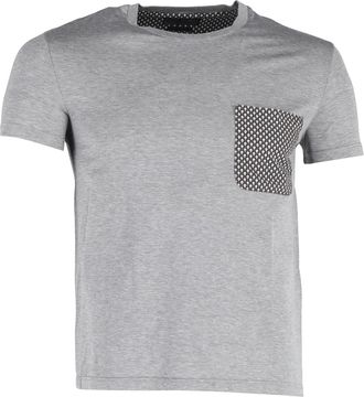 Alexander McQueen Alexander McQueen Skull Pocket T-shirt in grijs katoen