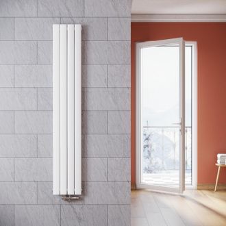 Elegant Lighting Elegant Radiadores De Agua Caliente 1800 X 308 Mm,radiador De Sal&oacute;n Potencia 536 W,doble Capa Vertical,conexiones Centrales G 1/2 - Blanco
