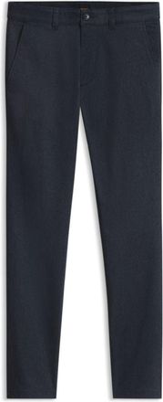 BOSS Slim-fit chinos in moulin&eacute; cotton-blend twill