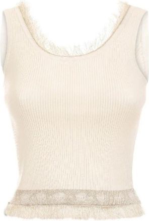 Chiara Ferragni Top Wit - Dames - Tops zonder mouwen - Wit - XS - Tops