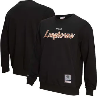 Mitchell & Ness Mens Mitchell & Ness Black Texas Longhorns Elite Script Pullover Sweatshirt at Nordstrom, Size Medium