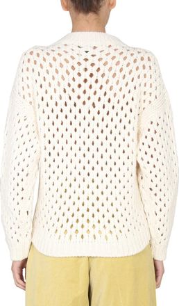 Alysi Merino Wool Blend Sweater - Beige
