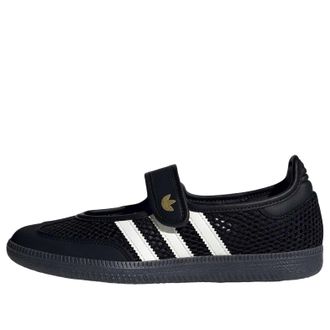 adidas (WMNS) adidas Samba Jane Core Black Off White Gold Metallic LA6830