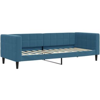 vidaXL Sof&aacute; Cama Sin Colch&oacute;n Terciopelo Azul 80x200 Cm Vidaxl