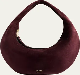 Khaite Olivia Mini Suede Hobo Bag
