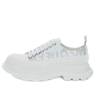 Alexander McQueen (WMNS) Alexander McQueen Tread Slick Low Lace Up Canvas Graffiti White Grey 676711W4RQ29071
