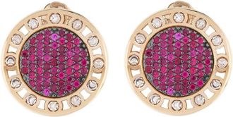 Officina Bernardi 18kt yellow gold large SenzaTempo ruby and diamond earrings - women - Ruby/18kt Yellow Gold/18kt White Gold - One Size