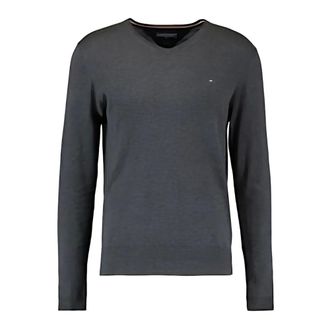 Tommy Hilfiger V-neck Knitwear, male, Gray, Size: 2XL Maglia
