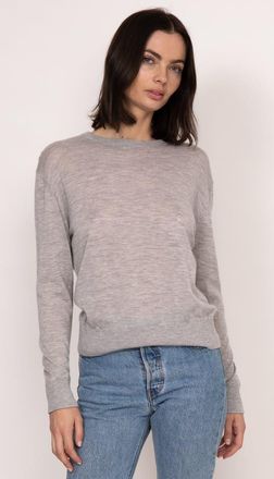 Kathryn McCarron Marguerite Paper Thin Cashmere Sweater in Heather Gray at Nordstrom, Size X-Small