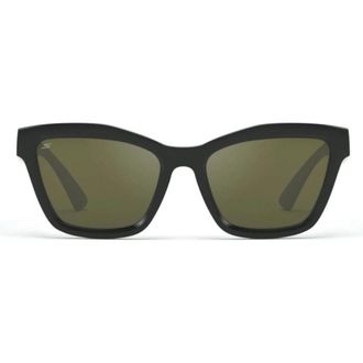 Serengeti Eyewear Rolla Matte Black Rectangular Frame Sunglasses