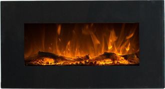 Vente-Unique Camino elettrico CHANDELA - L84 x P14 x H45 cm - Nero