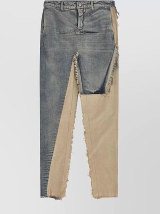 Rick Owens womens asymmetric denim skirt slits