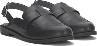 Lucky Brand Louisaa Slingback Mule Womens Flat Shoes Black : 5.5 B - Medium, Leather/Rubber