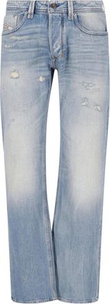 Diesel Light Blue Distressed Jeans with Classic Five-Pocket Design