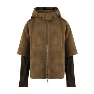The Jackie Leathers Giacca in camoscio Alaska con fodera rimovibile - - Jackets - Donna - Marrone - L