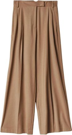 Mar De Margaritas Raquel Pantalone Ampio Con Pences - Dames - Wijde Broeken - Bruin - S - Polyester - Broeken