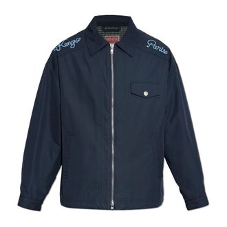 Kenzo Light Jackets, male, Blue, Size: XL Jacket with collar