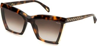 Police SPLP44 NEBULA 1 09AJ Womens Sunglasses Tortoiseshell Size 60