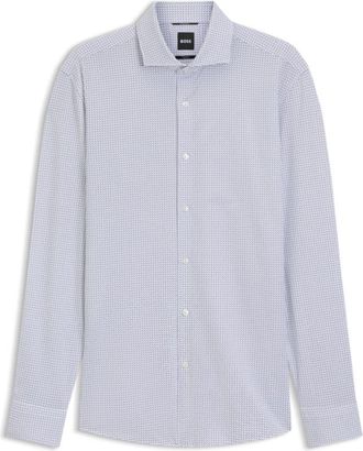 BOSS Printed slim-fit shirt in performance-stretch jersey