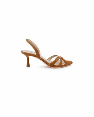 L'agence Womens Colwill Slingback Sandals In Sand Suede
