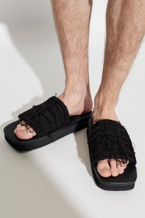 Rick Owens Platform Slides, Mens, Black