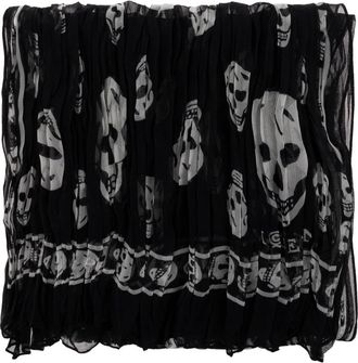 Alexander McQueen Zijden Sjaal - Dames - Zijden sjaals - Zwart - ONE Size - Accessoires