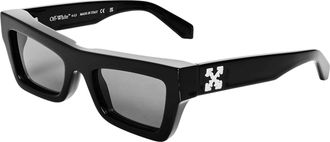 Off-white Off White Unisex Charleston-zonnebril met vierkant montuur voor volwassenen (Zwart/Donkergrijs)