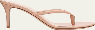 Gianvito Rossi 70mm Nappa Leather Thong Sandals