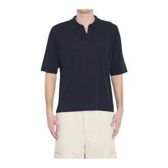 Roberto Collina Heren, Tops, Blauw, Maat: L Katoen