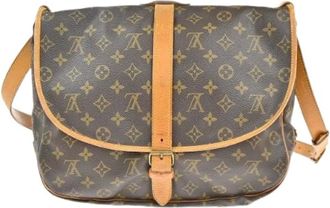 Louis Vuitton Pre-owned Cross Body Bags, female, Brown, Size: ONE SIZE Pre-owned Saumur Handbag