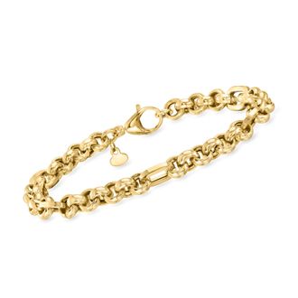 Ross-Simons Italian 6mm 10kt Yellow Gold Rolo-Link Bracelet