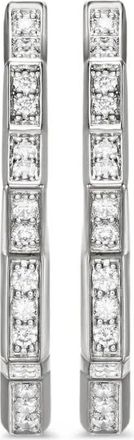 David Yurman sterling silver Zig Zag Stax diamond hoop earrings (22.8mm)