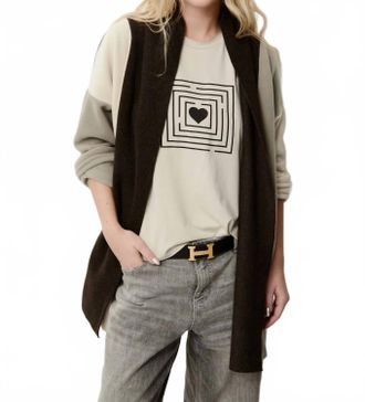 Henriette Steffensen Patch Sweater In Chokolate/elephant/kit
