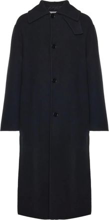 Moncler Jas met enkele rij knopen - Zwart