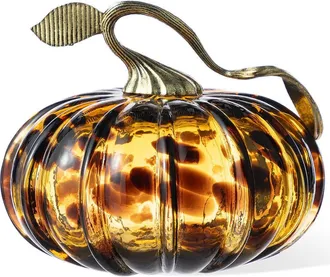Glitzhome Fall Multi-Style Small Glass Pumpkins in Black at Nordstrom