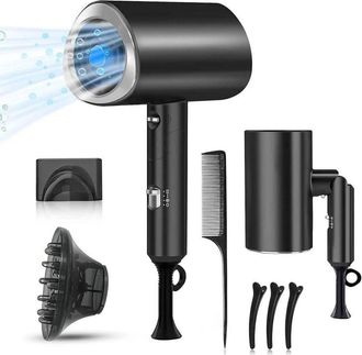 OEM Secador De Pelo - 1800 W - Tecnolog&iacute;a I&oacute;nica - 3 Niveles De Calor - Funci&oacute;n Aire Fr&iacute;o - Temperatura Controlada A 57 &deg;c - Plegable - 475 G - Uso Dom&eacute;st