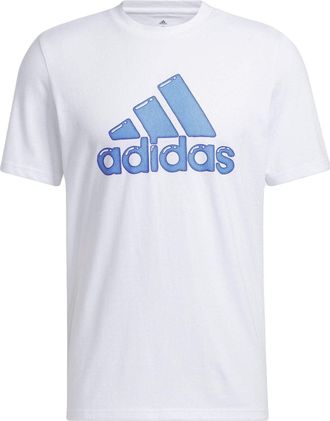 adidas Logo Pen Fill Sportswear Graphic Tee White HS2512