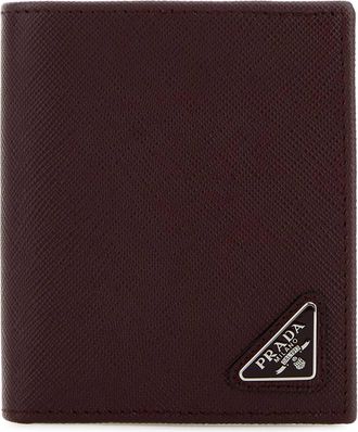 Prada Burgundy Leather Wallet