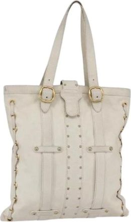 Valentino Pre-owned Tote Bags, female, White, Size: ONE SIZE Pre-owned Leather Tote