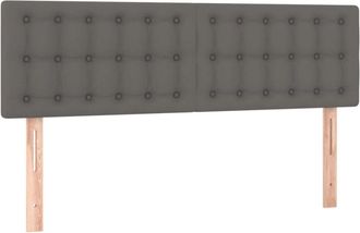 vidaXL Cabecero Con Led Cuero Sint&eacute;tico Negro 144x5x78/88 Cm Vidaxl