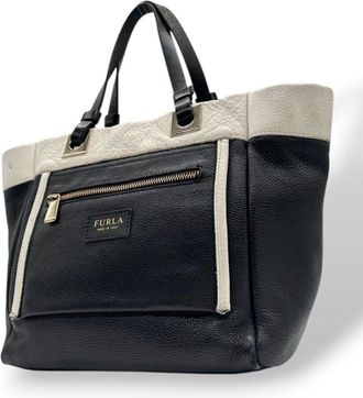 Furla Leather Handbag Tote Bag (Pre-Owned)