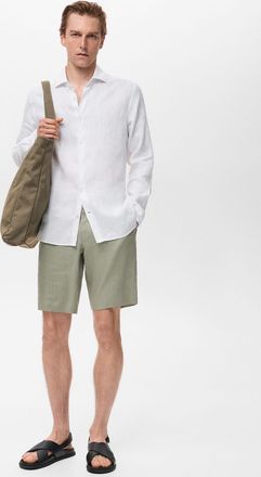 Mango Camicia 100% lino slim-fit bianco - Uomo - XXL - MANGO MAN