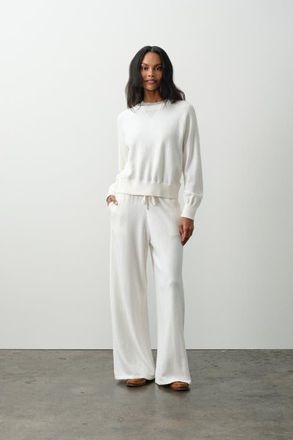 Naked Cashmere Ashlyn Cotton Cashmere Track Pants in Ecru at Nordstrom, Size X-Small