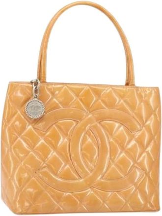 Chanel Pre-owned Tote Bags, female, Orange, Size: ONE SIZE Pre-owned Vintage Tote Bag