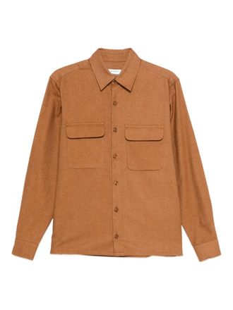 Sandro double-pocket cotton shirt - men - Cotton - L - Brown