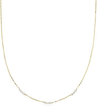 Ross-Simons Lab-Grown Diamond Station Necklace in 10kt Yellow Gold