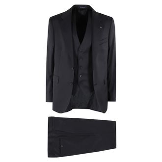 Tagliatore Heren, Pakken, Blauw, Maat: XL Wol