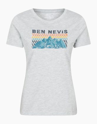 Mountain Warehouse Womens Mountain Warehouse Womens/Ladies Ben Nevis Mountain T-Shirt - Grey - Size: 14