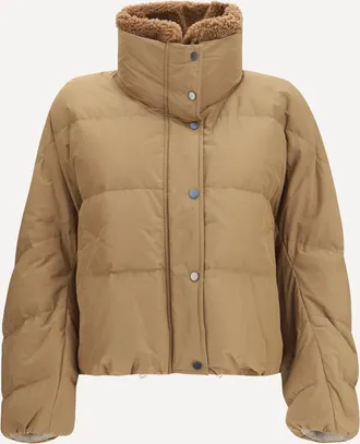 Brunello Cucinelli Giacca imbottita con collo in montone Woman 44