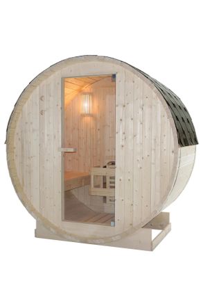 Sanotechnik Saunafass, Fichtefarben, Glas, Fichte, 120x191.5x189 cm, Freizeit & Co, Wellness & Gesundheit, Sauna